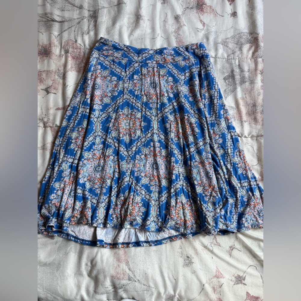 Blue Multi Color Skirt